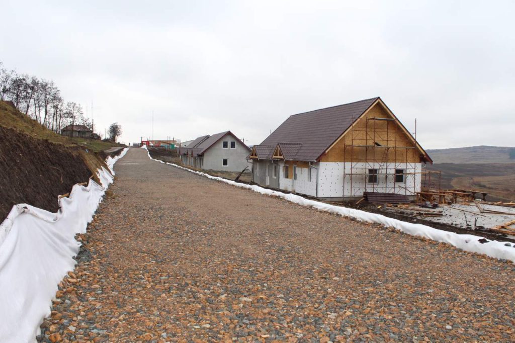 Strada Britta Sofia în timpul construcției